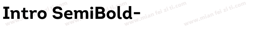 Intro SemiBold字体转换